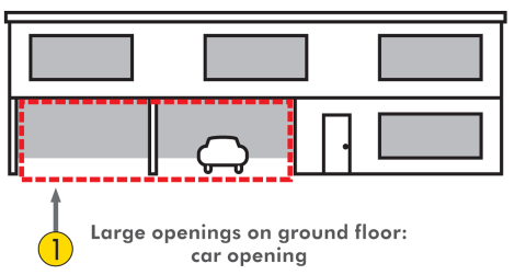 multi unit building with carports at the bottom